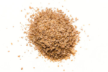 Wheat bran isolated on white