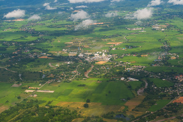 Naklejka premium Top view of Watrongkhun temple, Chiangrai,Thailand
