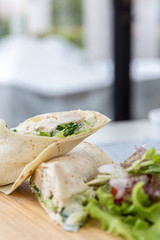 Chicken Wrap with Fresh Vegetable