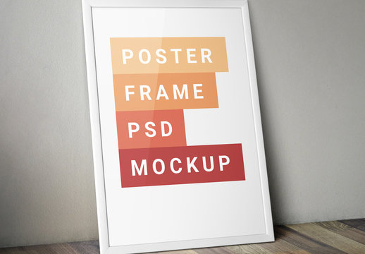 Leaning Poster Frames Mockup