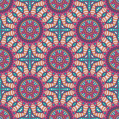 Ethnic floral seamless pattern