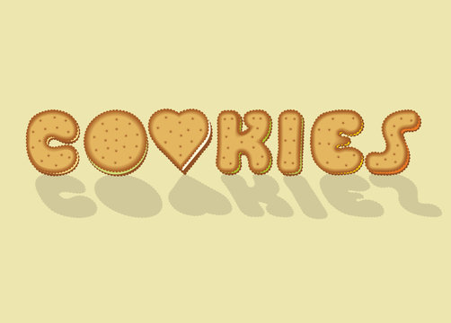 Cookies. Sweet artistic font