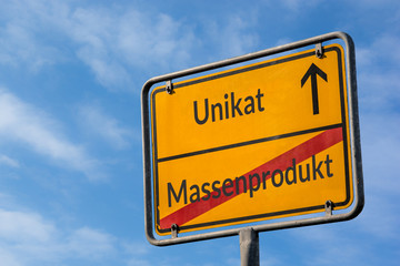 Schild 112 - Unikat