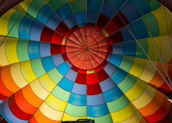 Obraz premium Inside of hot air balloon