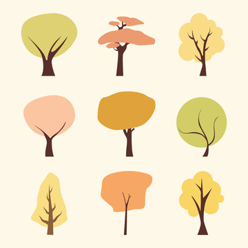 tree flat icons
