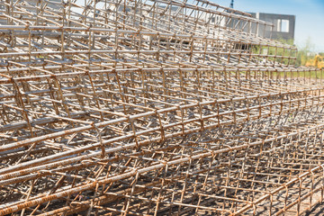 Reinforced steel rods.