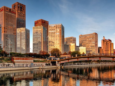 Beijing’s Central Business District In The Sunset