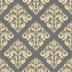 Seamless Damask Vector Background