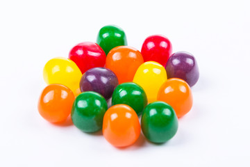 Candy sours isolated on white background