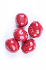 Cherry pastels isolated on white background