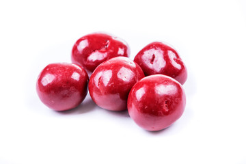 Cherry pastels isolated on white background