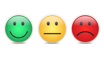 smiley icon set vector