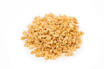 TVP defatted soy flour isolated on white background