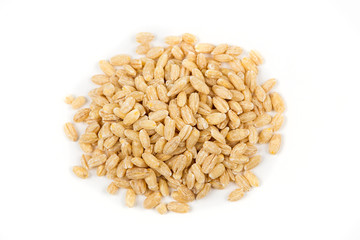 Pearl barley isolated on white background
