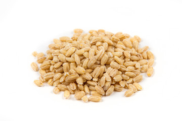 Pearl barley isolated on white background