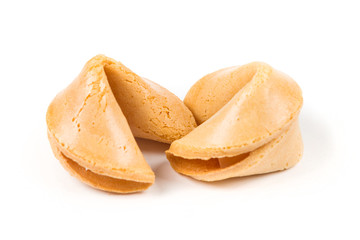 Fortune cookie isolated on white background