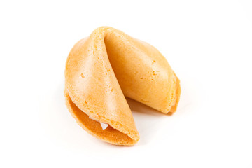 Fortune cookie isolated on white background