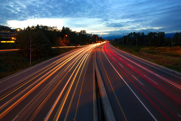 the image of dusk highway