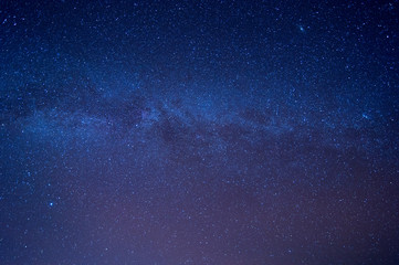 Milky Way Galaxy and Stars in Night Sky.