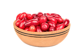 Cornelian cherries in bowl