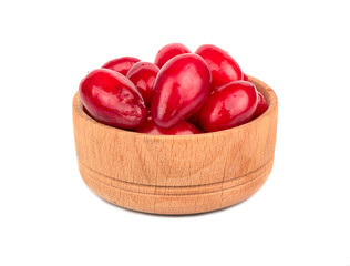 Cornelian cherries in bowl
