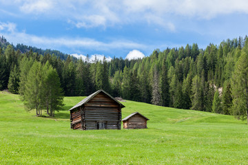 Landscape view of Unesco World Heritage site Dolomiti, Alta Badia, Italy - 120059775