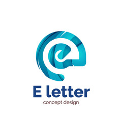 Vector letter concept logo template, abstract business icon