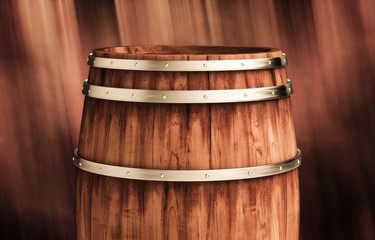 winemaking barrel 3d illustration