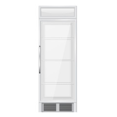 Display refrigerator. Glass sided merchandiser