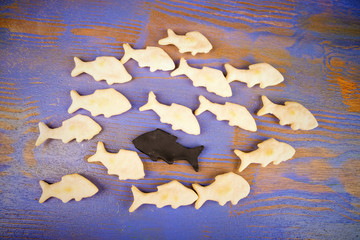 Fototapeta premium Swimming against the stream