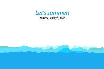 Obraz premium hills in blue and cyan tones