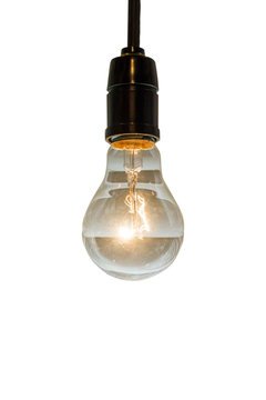 close up of vintage light bulb