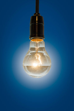 close up of vintage light bulb