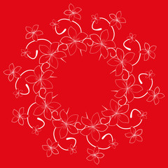 Flower frame. Vector illustration. fashion graphic design. Fashion graphic. T-shirt design. Modern stylish abstract texture, textile, wrapping and decoration, wallpaper.