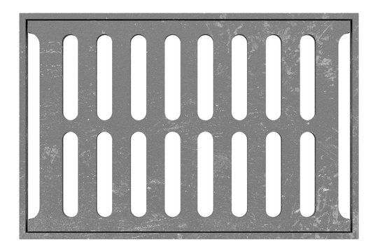 sewage grid isolated on white background