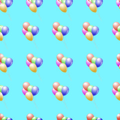 vector seamless pattern Balloons