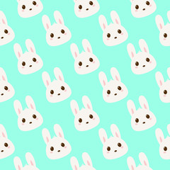 seamless pattern of rabbits