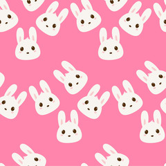 seamless pattern of rabbits