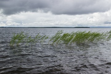 Obraz premium Onega lake. Cloudy sky