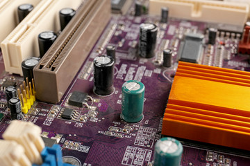 Motherboard detail, closeup