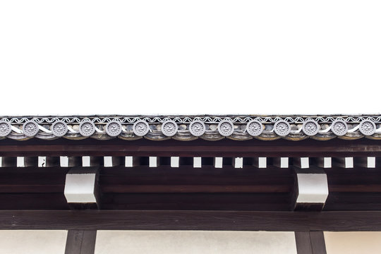 Japanese wall roof for background