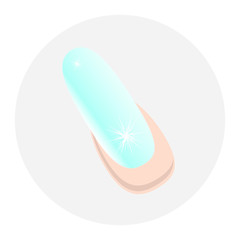 Nageldesign - weiße Strahlen