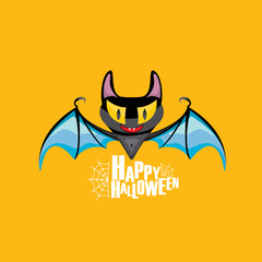 Happy halloween vector background with bat