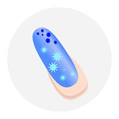 Nageldesign - Blau und Türkis