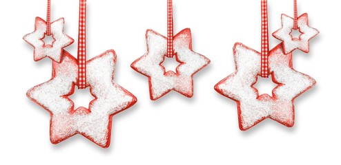 Obraz premium Weihnachtssterne Landhausstil