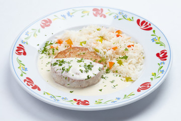 cutlet with rice