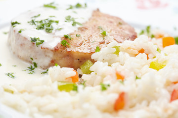 cutlet with rice