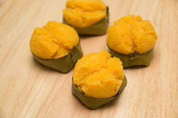  thai toddy palm cake sweet taste delicious.