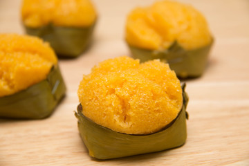 thai toddy palm cake sweet taste delicious.