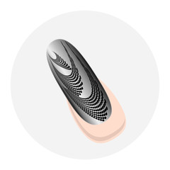 Nageldesign Silber mit Punkte